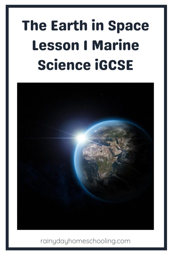 Pinnable image for The Earth in Space Lesson for Marine Science iGCSE